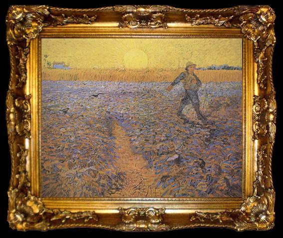 framed  Vincent Van Gogh The Sower (nn04), ta009-2